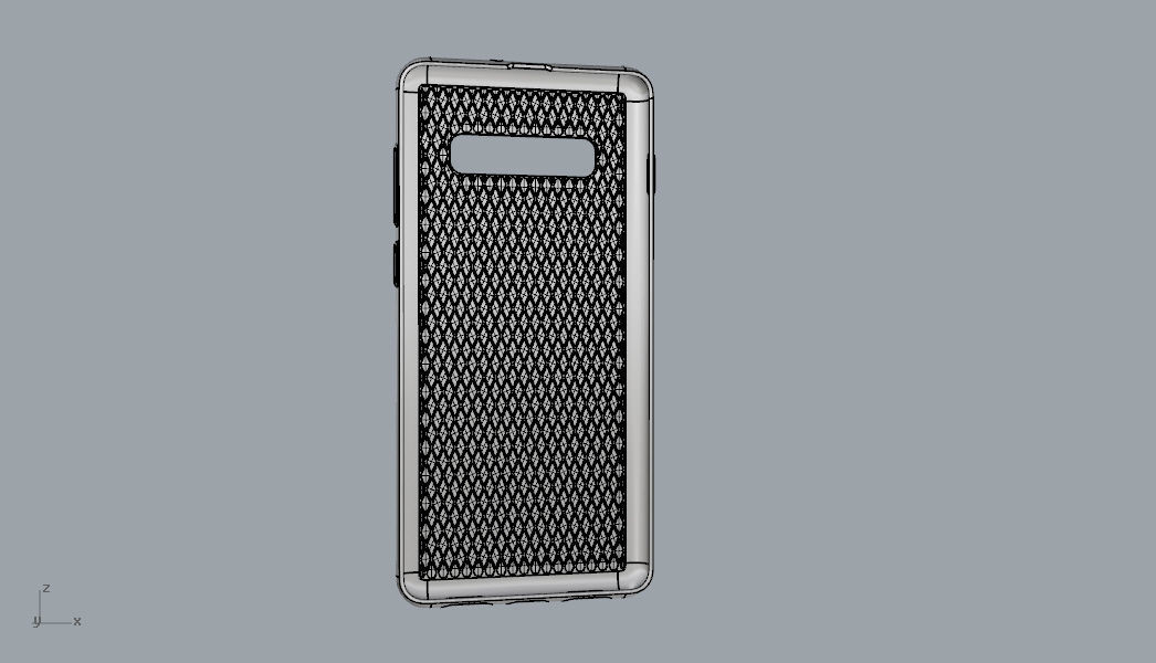 Samsung Galaxy S10 Plus rubber black texture  case 3D print model_23