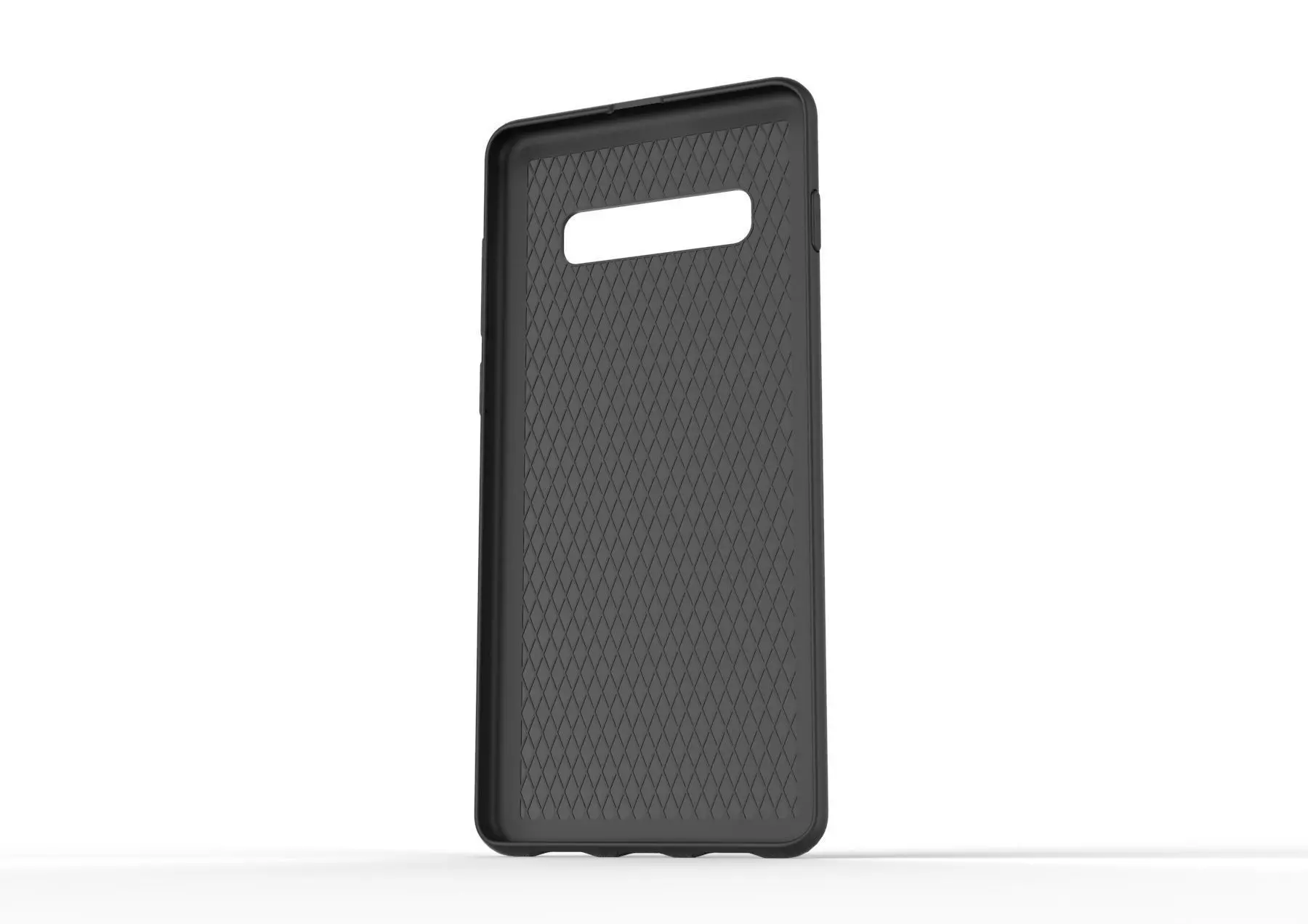 Samsung Galaxy S10 Plus rubber black texture  case 3D print model_0