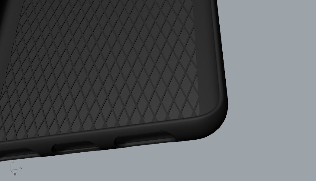 Samsung Galaxy S10 Plus rubber black texture  case 3D print model_5