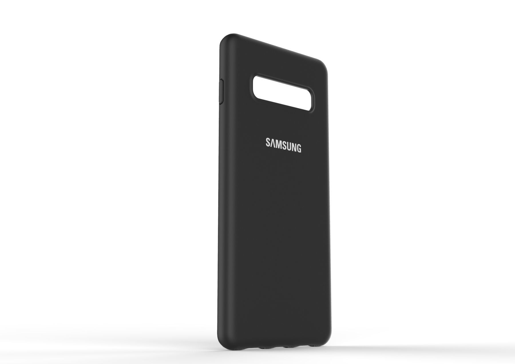 Samsung Galaxy S10 Plus rubber black texture  case 3D print model_3