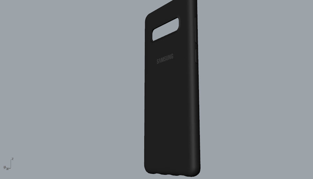 Samsung Galaxy S10 Plus rubber black texture  case 3D print model_10