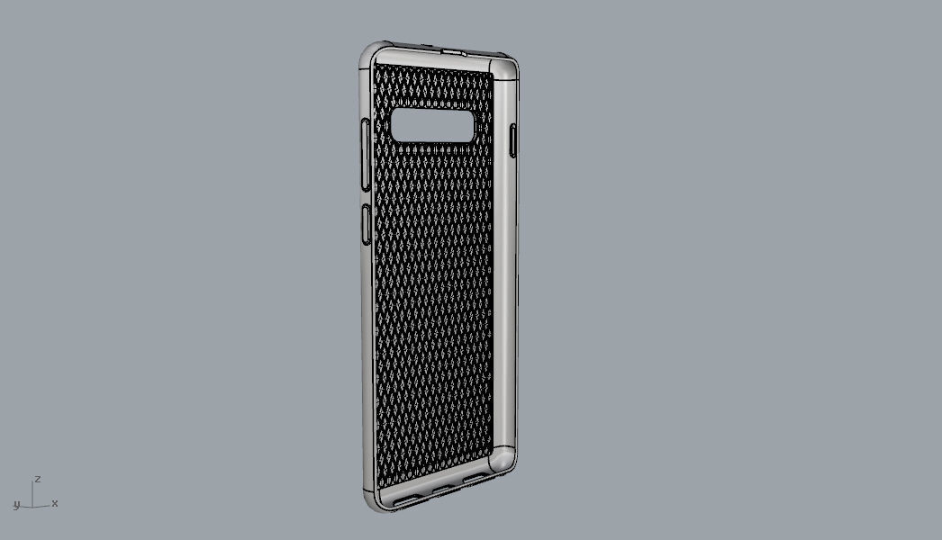 Samsung Galaxy S10 Plus rubber black texture  case 3D print model_24