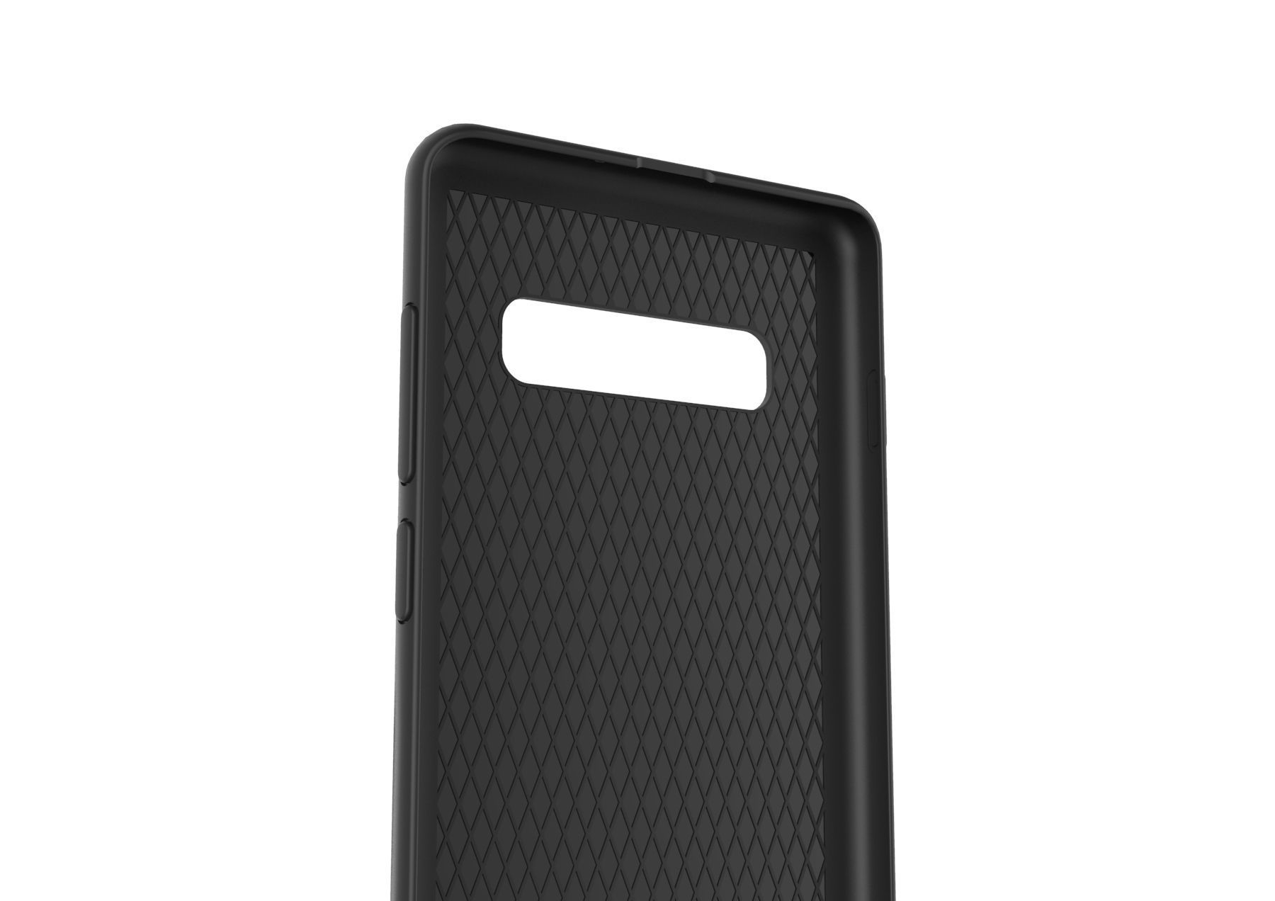 Samsung Galaxy S10 Plus rubber black texture  case 3D print model_2