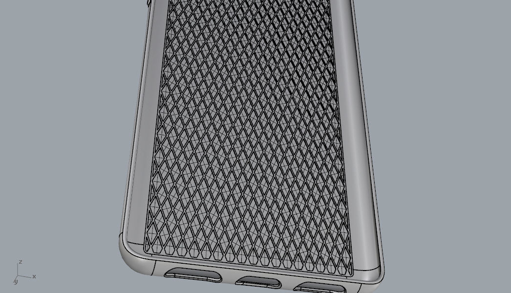 Samsung Galaxy S10 Plus rubber black texture  case 3D print model_29