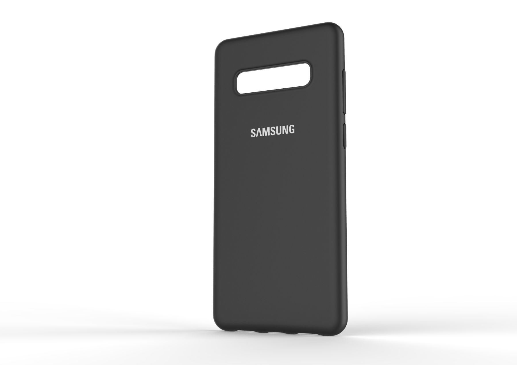 Samsung Galaxy S10 Plus rubber black texture  case 3D print model_1