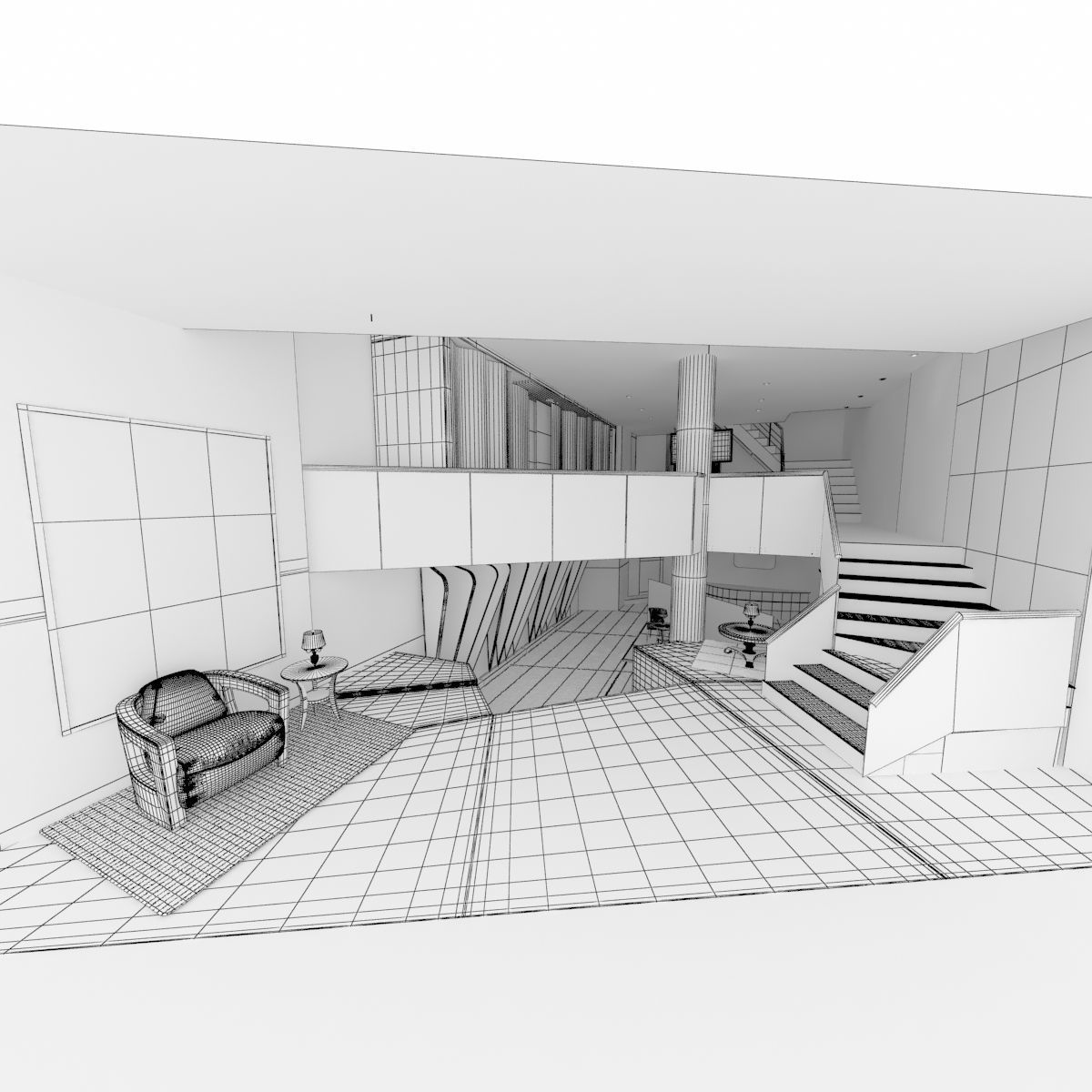 Large Carpet Store 3D model_16