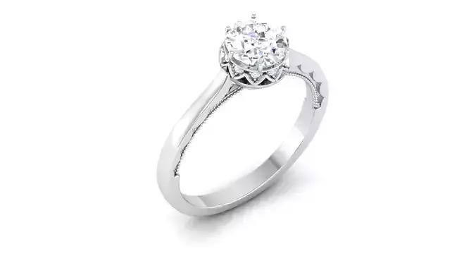 Solitaire ring 3dm stl render detail 3D print model