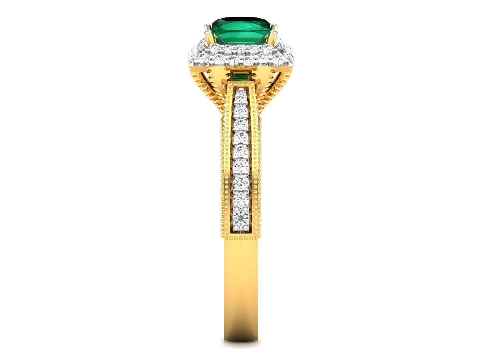 Solitaire ring 3dm stl render detail 3D print model 3D print model_9