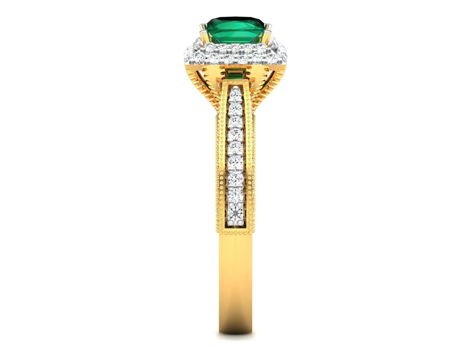 Solitaire ring 3dm stl render detail 3D print model 3D print model_8