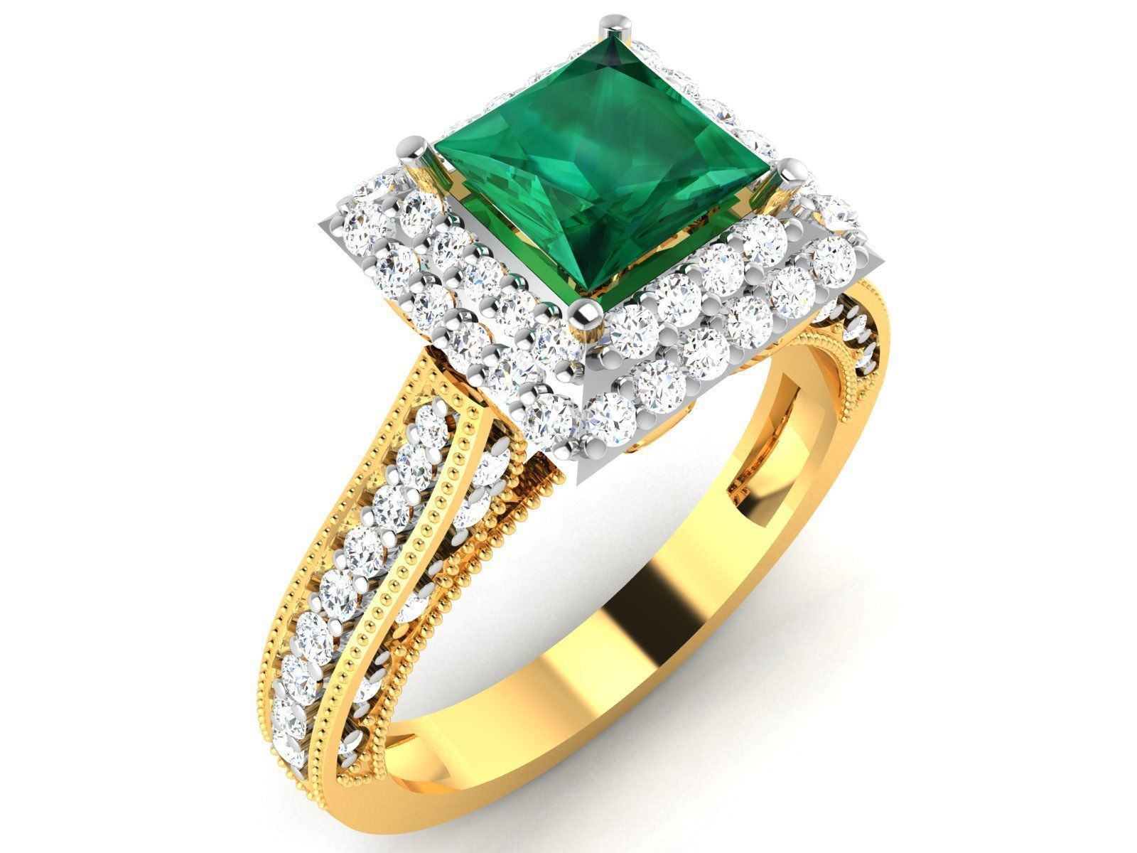 Solitaire ring 3dm stl render detail 3D print model 3D print model_5