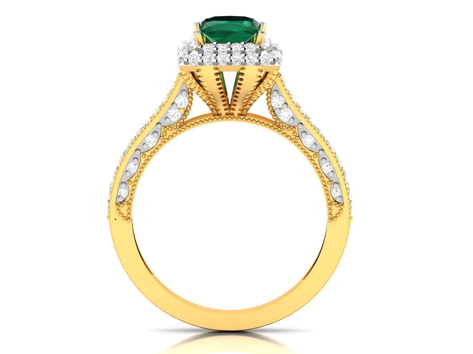 Solitaire ring 3dm stl render detail 3D print model 3D print model_6