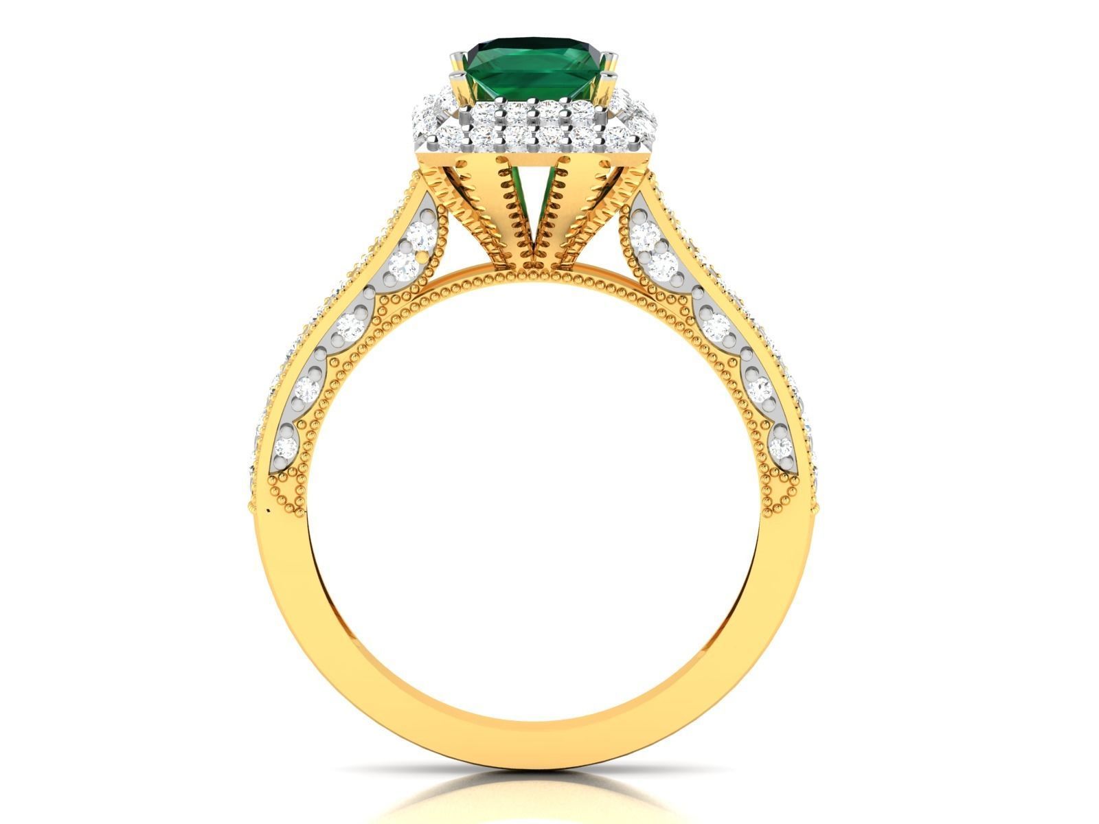 Solitaire ring 3dm stl render detail 3D print model 3D print model_7