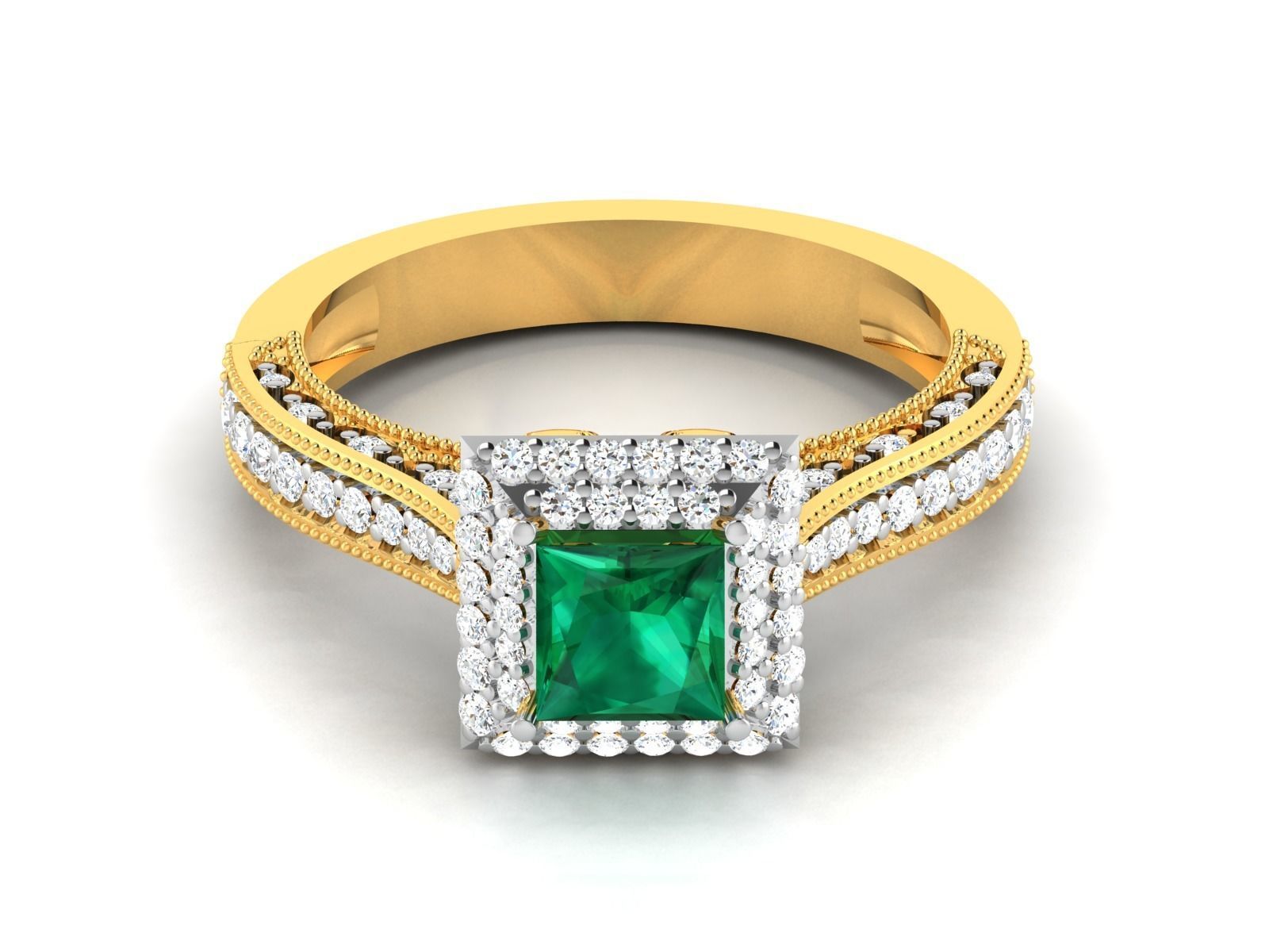 Solitaire ring 3dm stl render detail 3D print model 3D print model_11