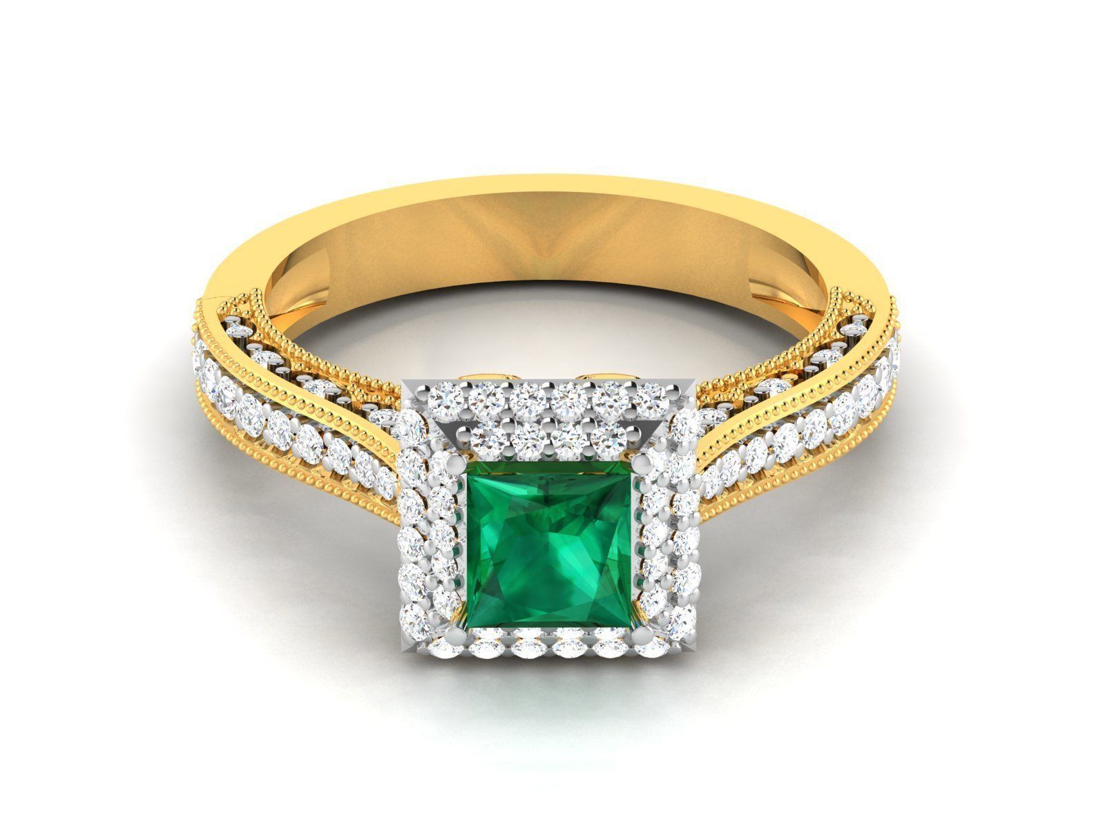 Solitaire ring 3dm stl render detail 3D print model 3D print model_10