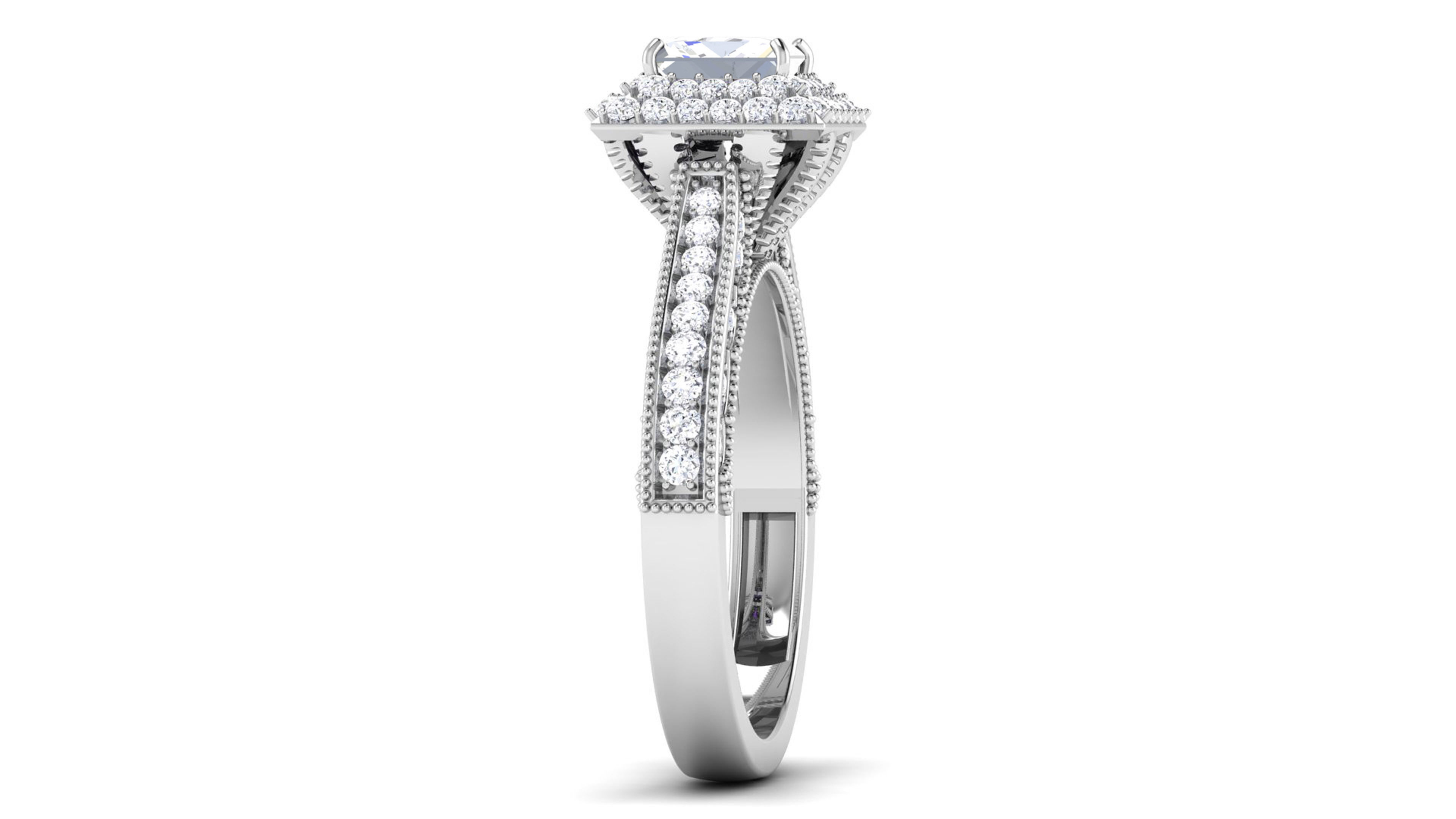 Solitaire ring 3dm stl render detail 3D print model 3D print model_2