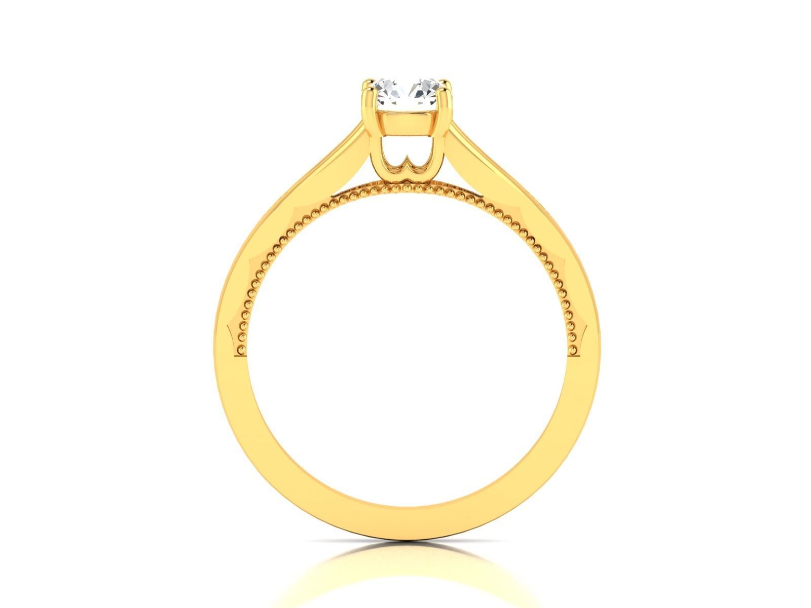 Solitaire ring 3dm stl render detail 3D print model 3D print model_8