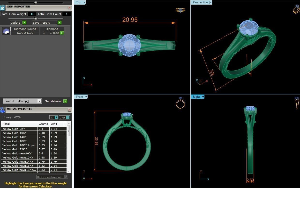 Solitaire ring 3dm stl render detail 3D print model 3D print model_4