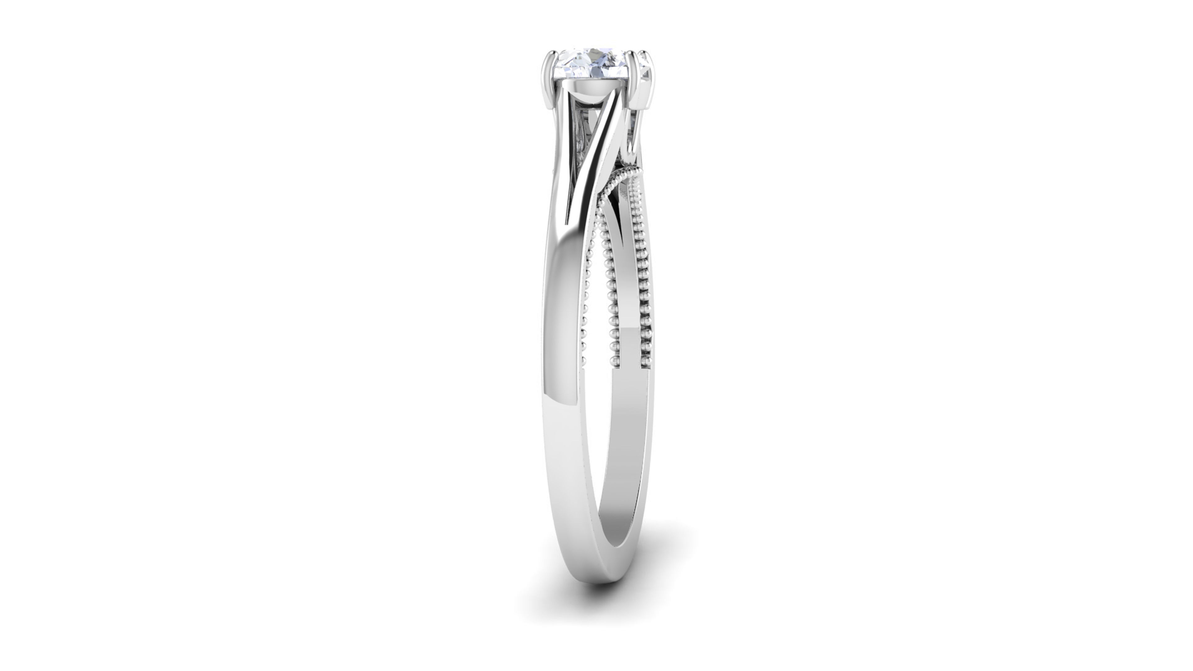Solitaire ring 3dm stl render detail 3D print model 3D print model_1