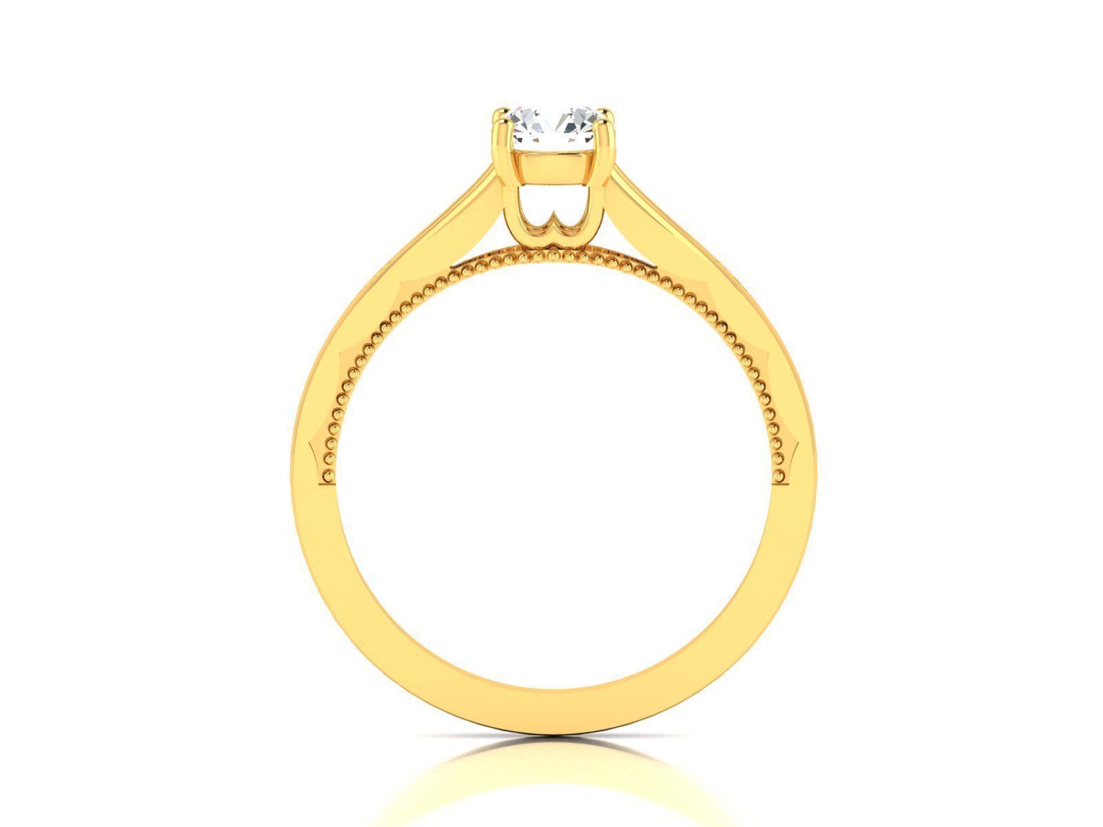 Solitaire ring 3dm stl render detail 3D print model 3D print model_7