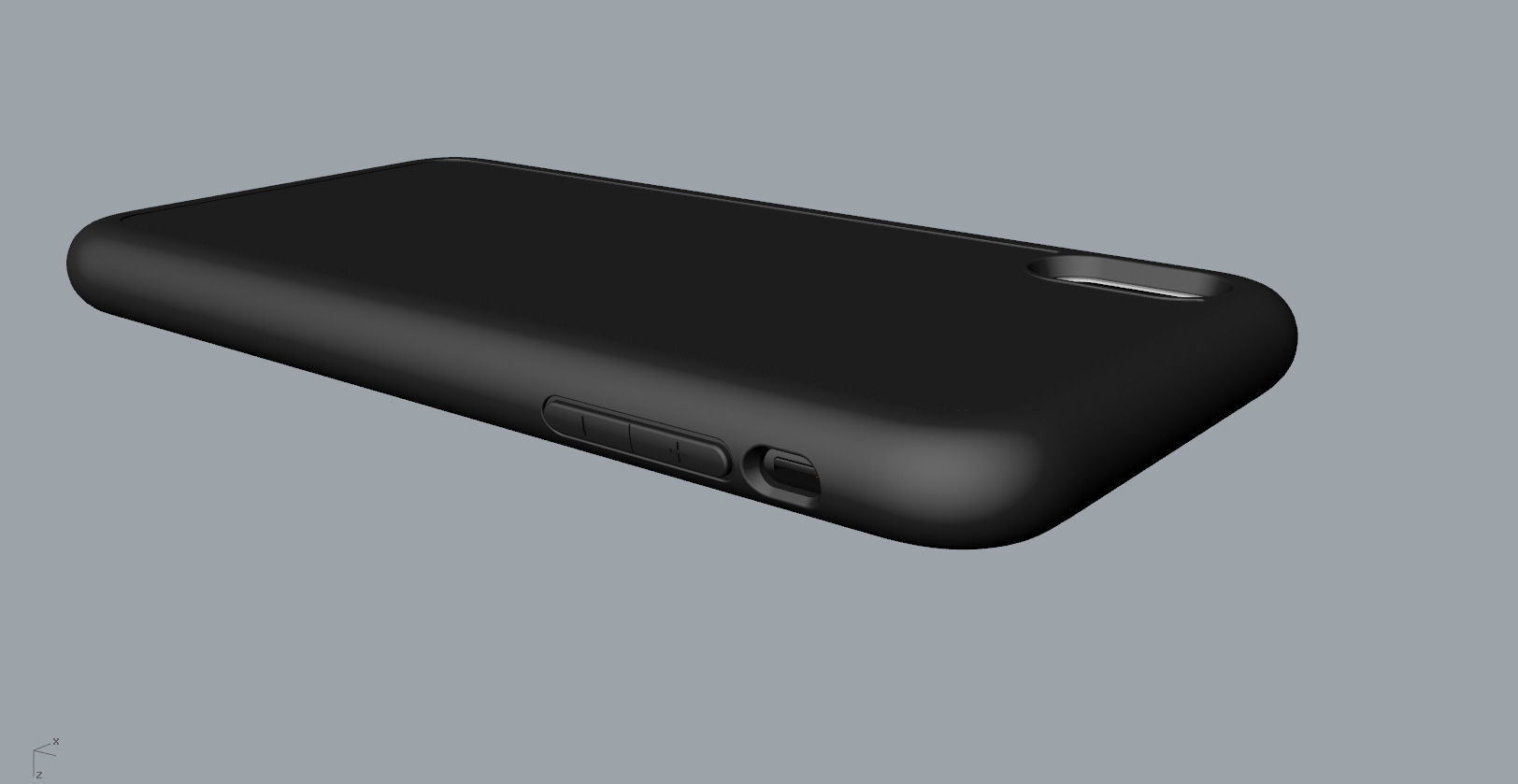 Realistic iphone XS Max black case design 3D print model_16