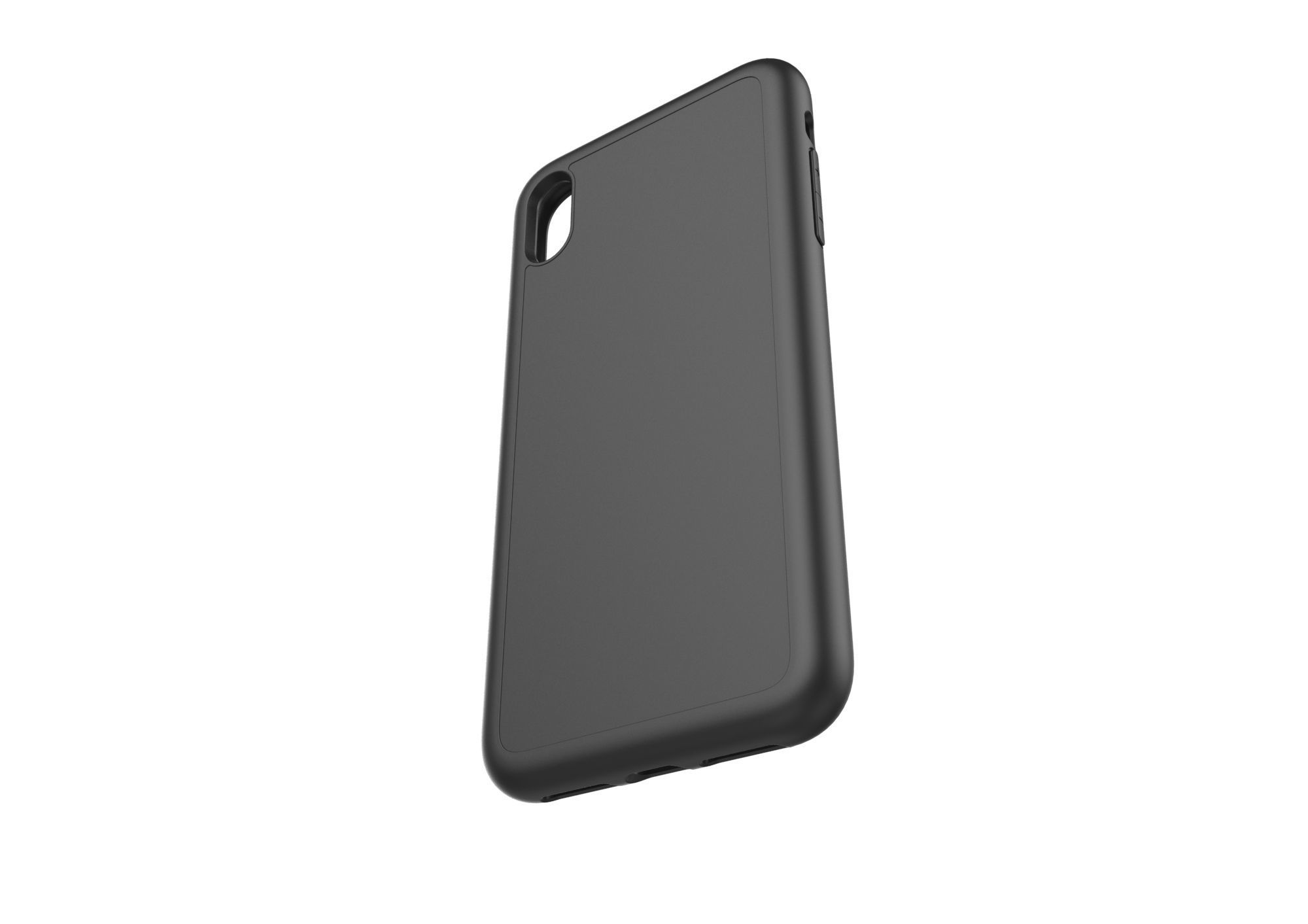 Realistic iphone XS Max black case design 3D print model_3