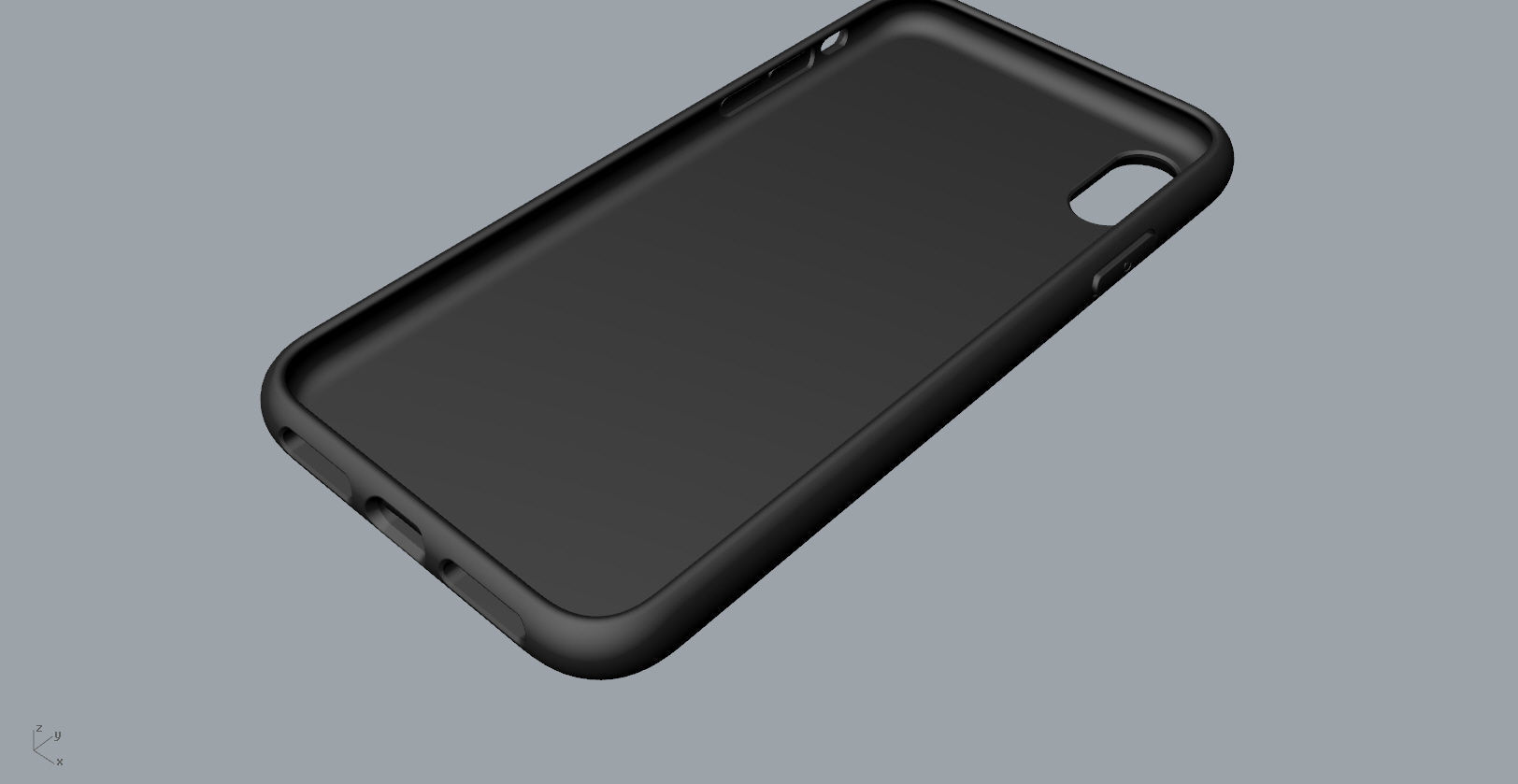 Realistic iphone XS Max black case design 3D print model_11