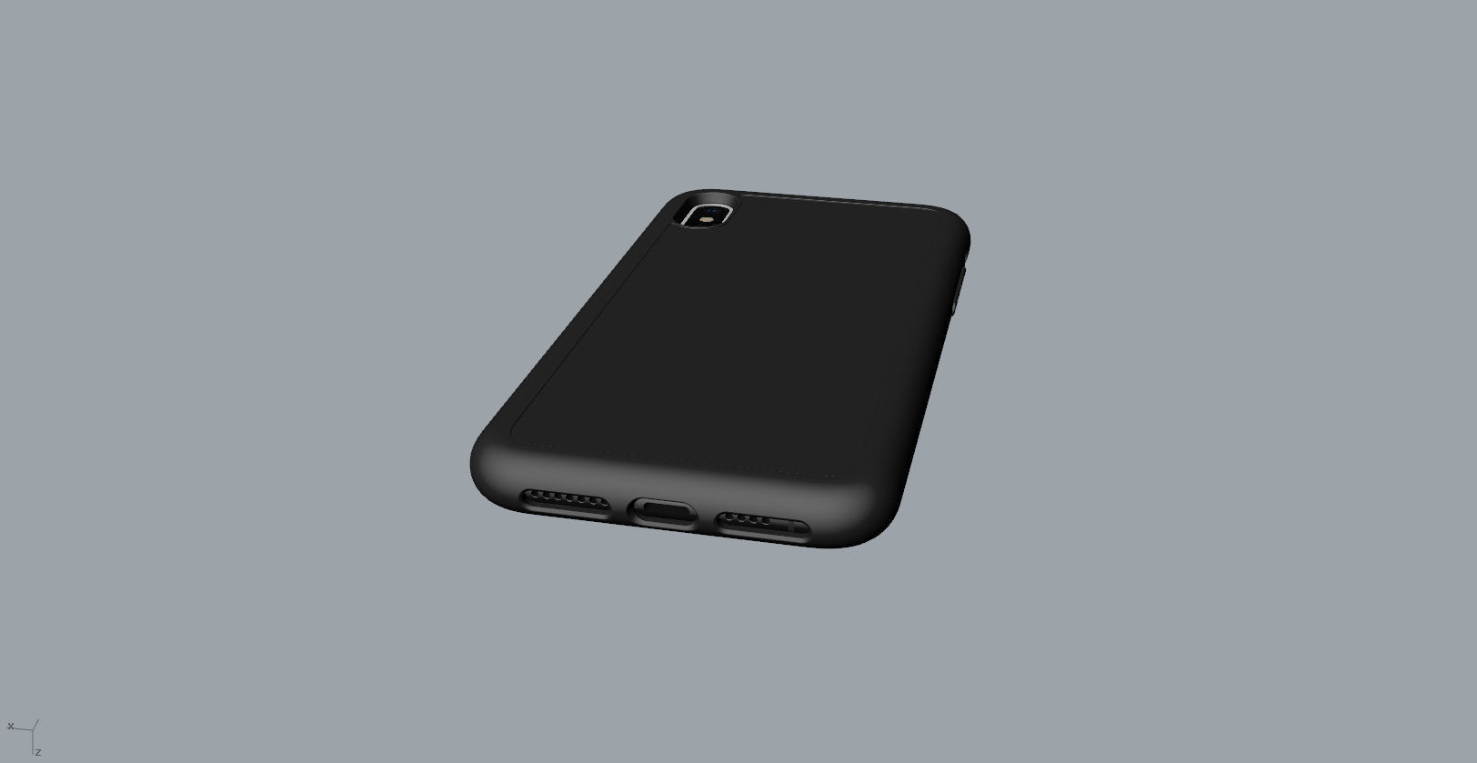 Realistic iphone XS Max black case design 3D print model_21