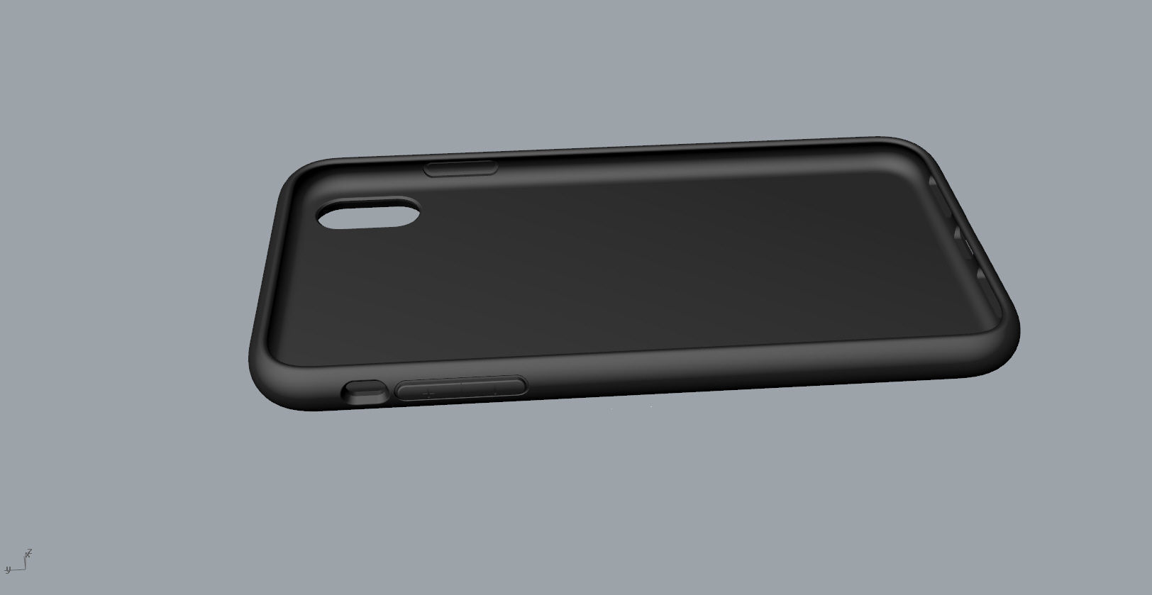 Realistic iphone XS Max black case design 3D print model_24