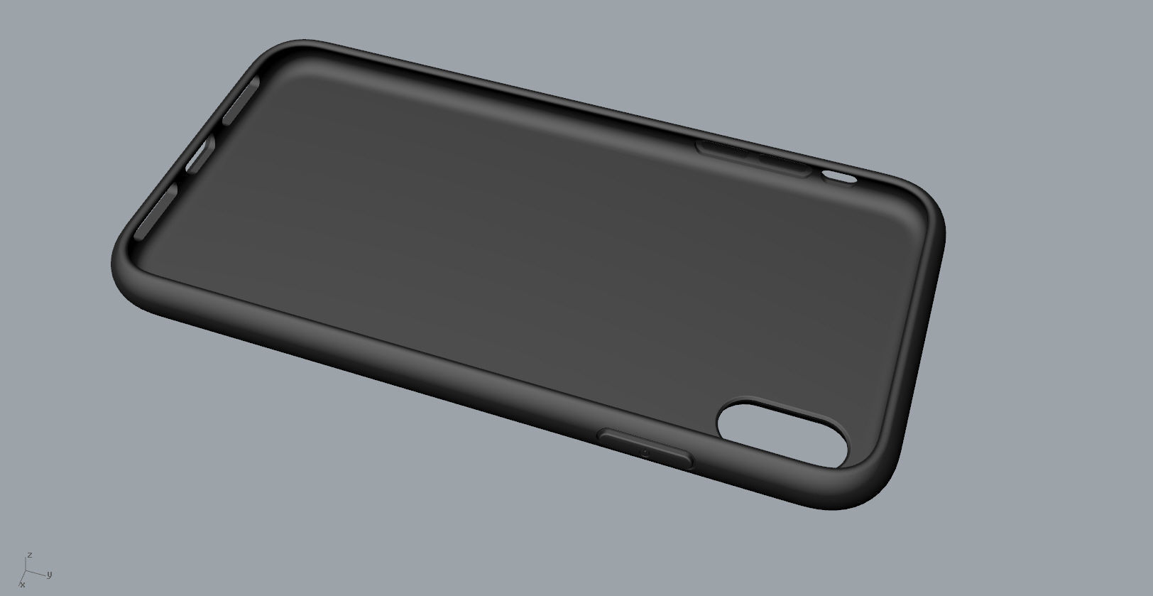 Realistic iphone XS Max black case design 3D print model_12