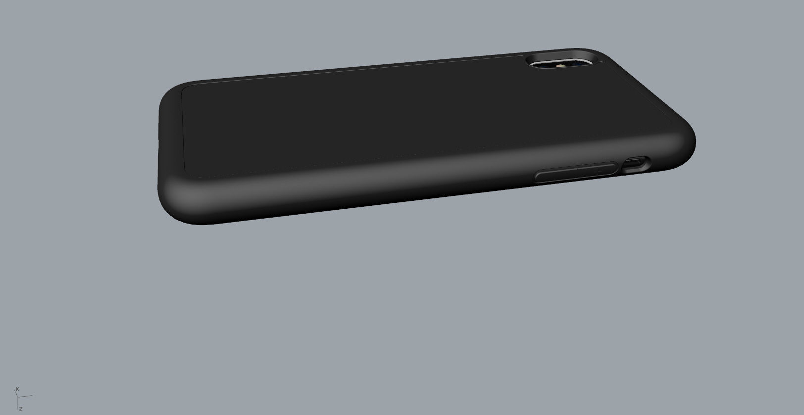 Realistic iphone XS Max black case design 3D print model_17