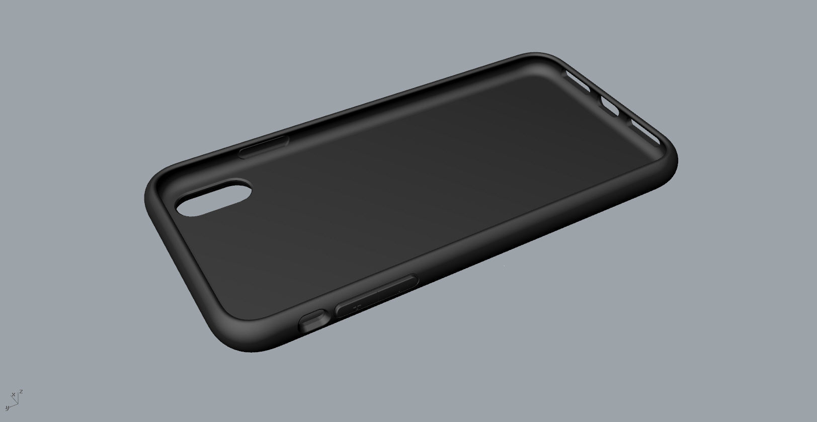 Realistic iphone XS Max black case design 3D print model_23