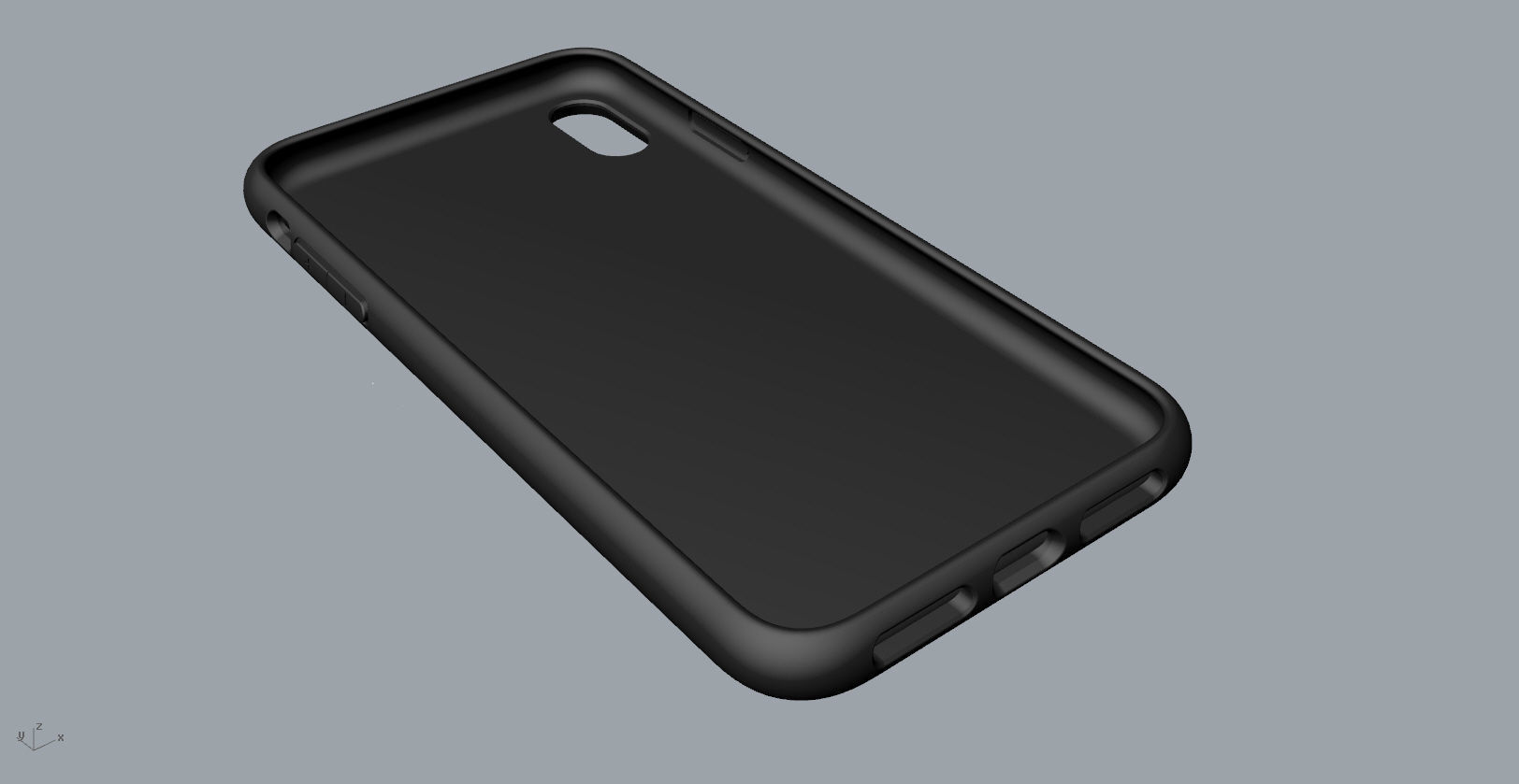 Realistic iphone XS Max black case design 3D print model_10