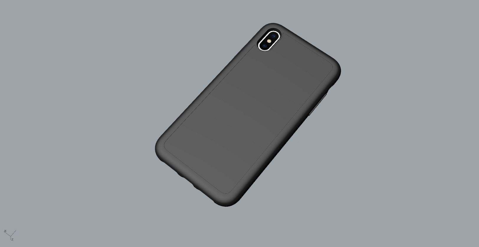 Realistic iphone XS Max black case design 3D print model_18