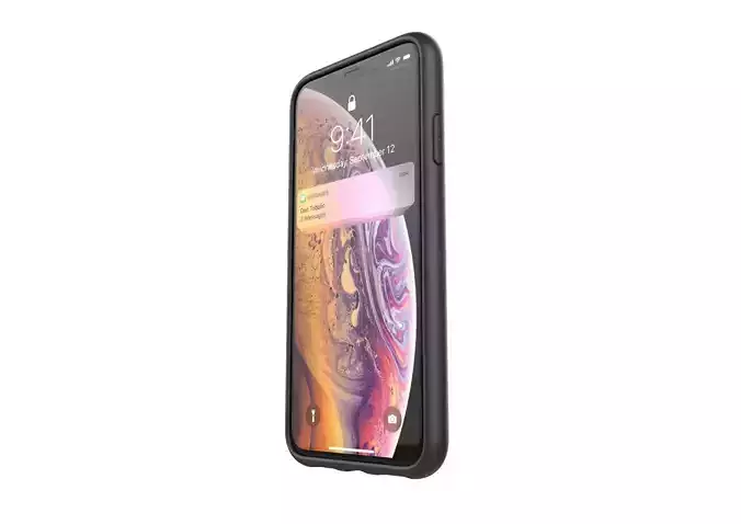 Realistic iphone XS Max black case design 3D print model