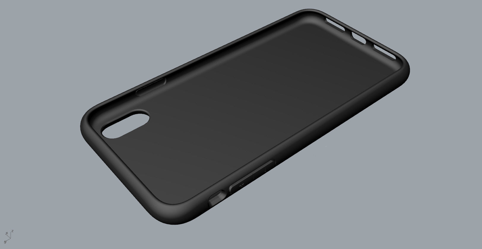 Realistic iphone XS Max black case design 3D print model_13