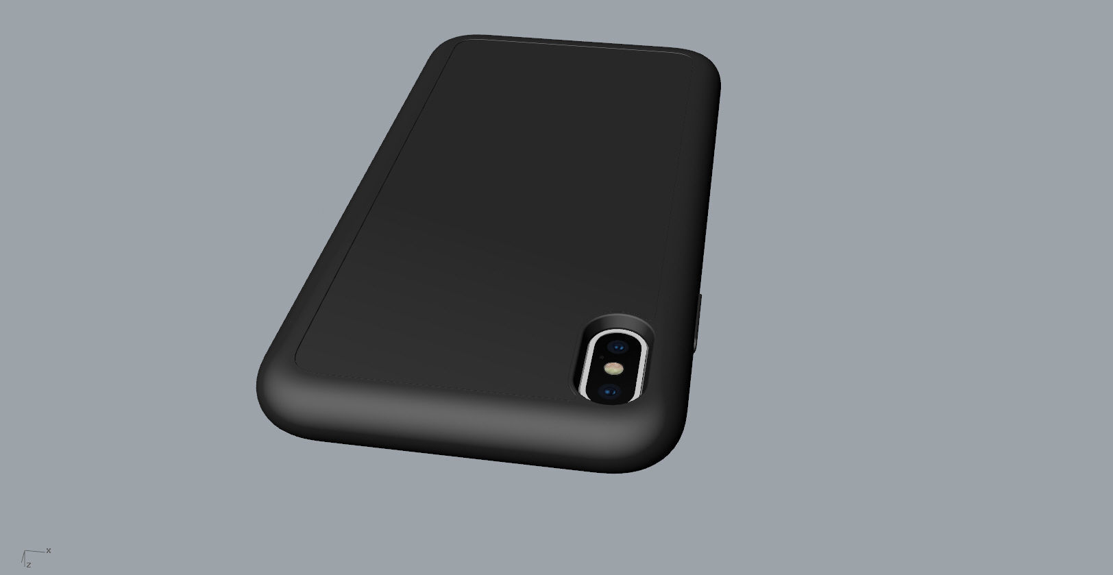 Realistic iphone XS Max black case design 3D print model_15