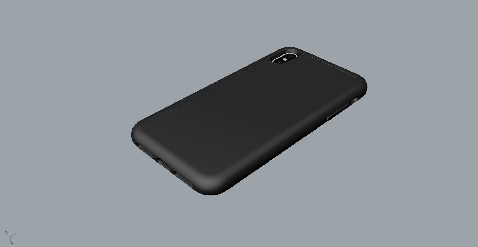 Realistic iphone XS Max black case design 3D print model_20