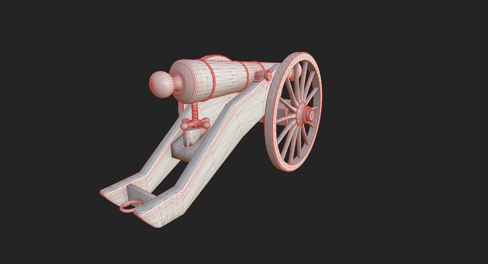 Pirate Ship Cannon 3D model_3