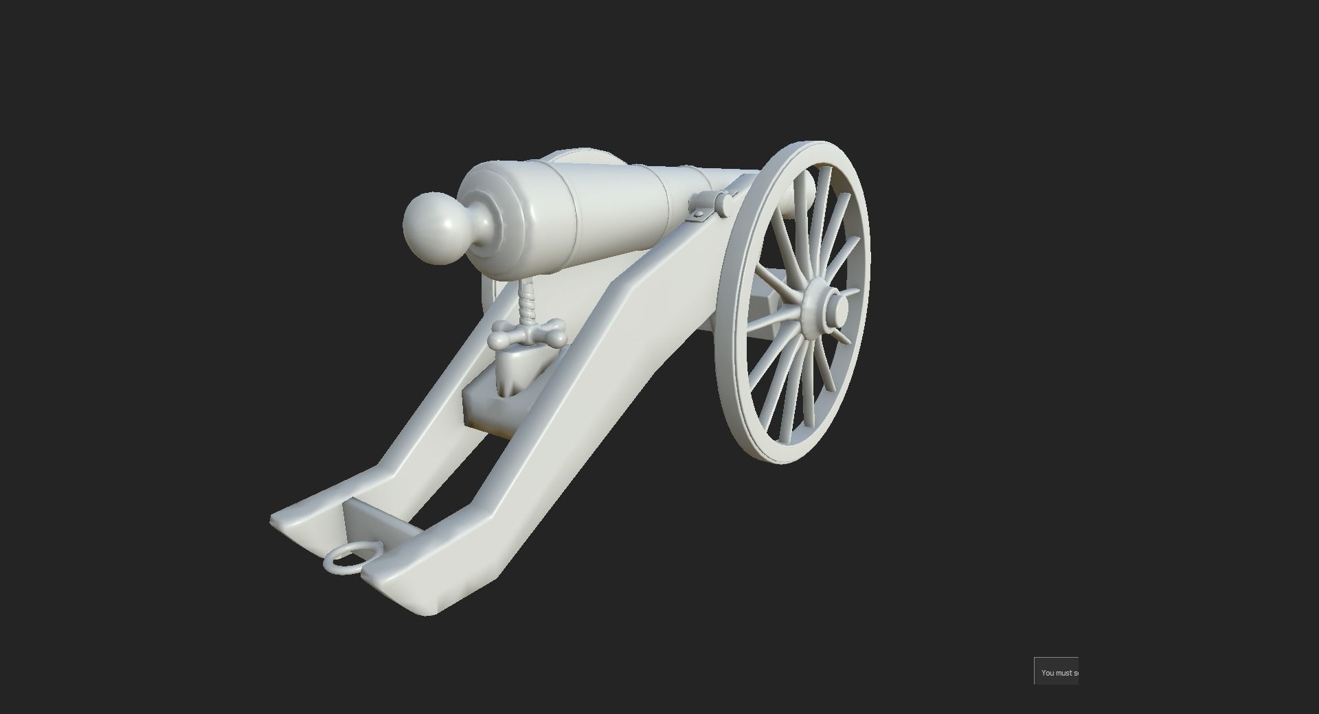Pirate Ship Cannon 3D model_2