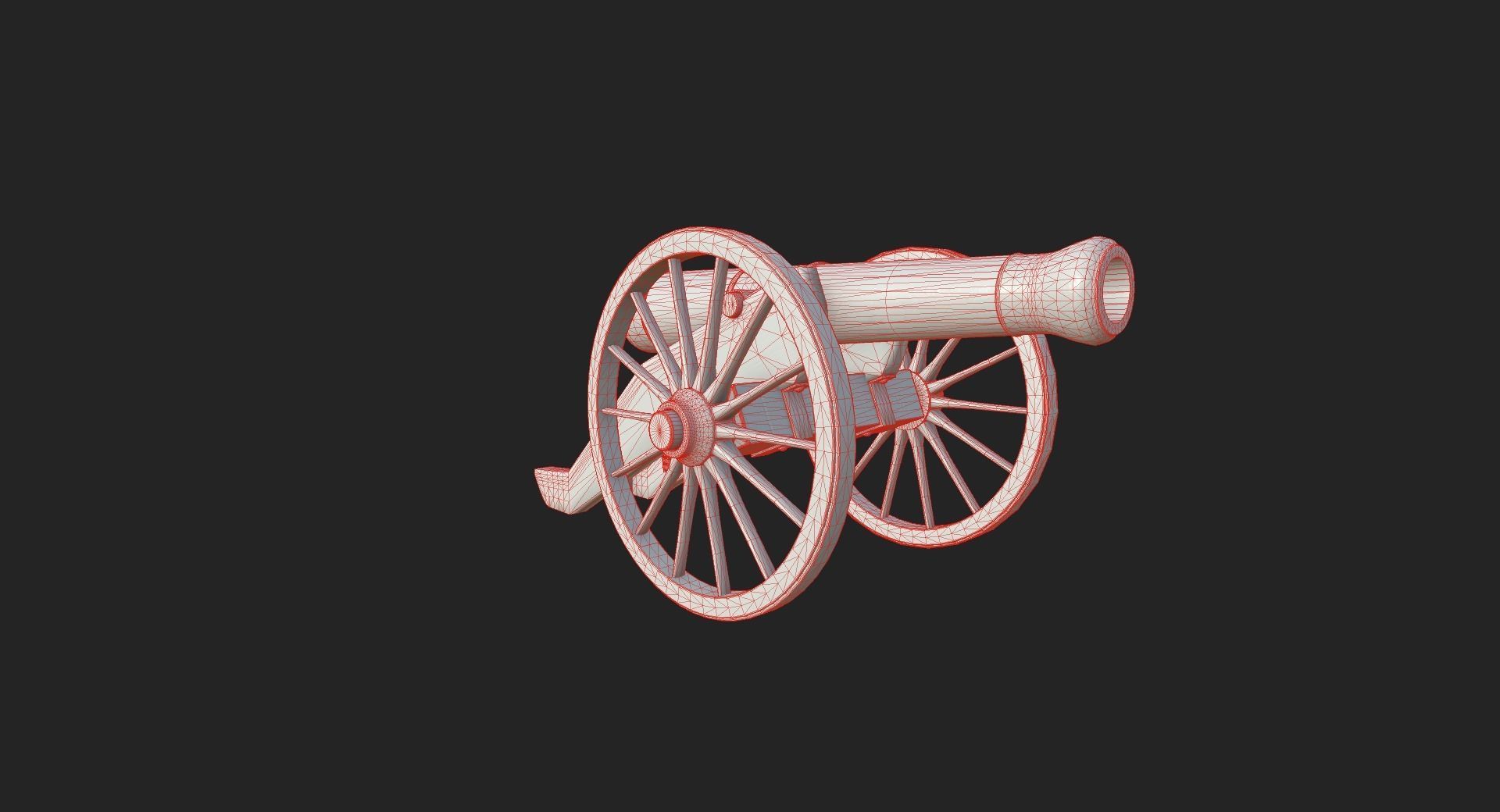 Pirate Ship Cannon 3D model_5