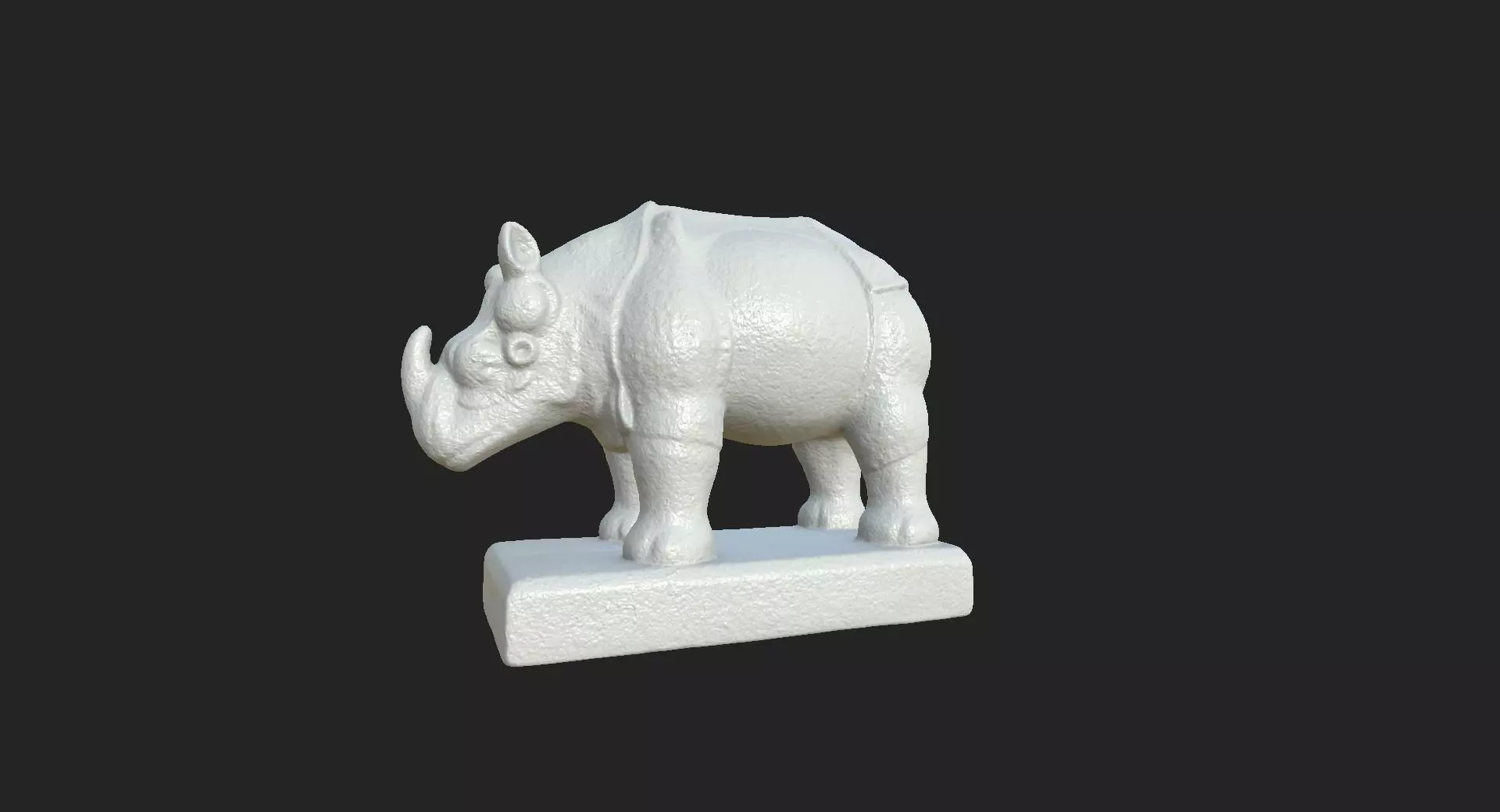 Rhino Statue 3D Model 3D model_0