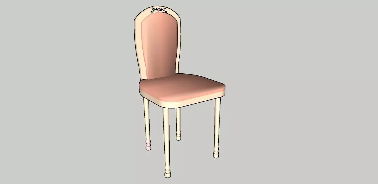 chair 2 sponge cake 3D model_0