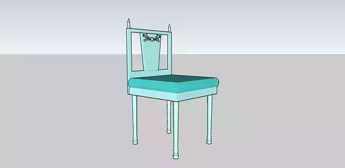 rustic turquoise chair