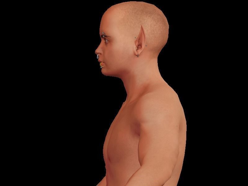 Elves couple-3 Low-poly 3D model_2