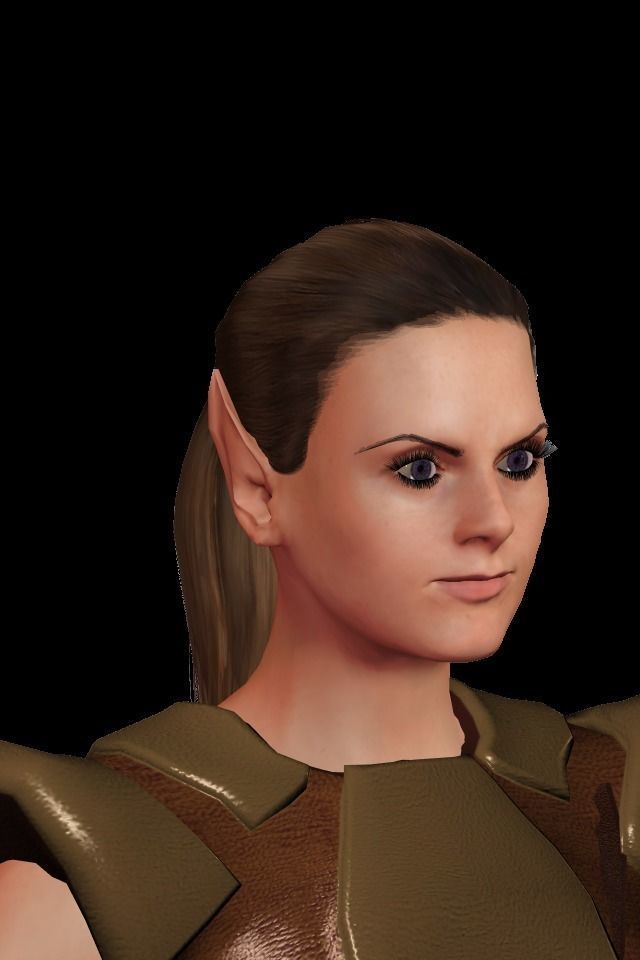 Elves couple-3 Low-poly 3D model_5