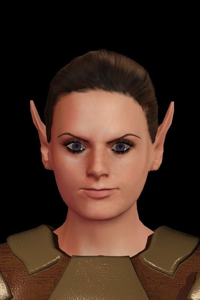 Elves couple-3 Low-poly 3D model_6