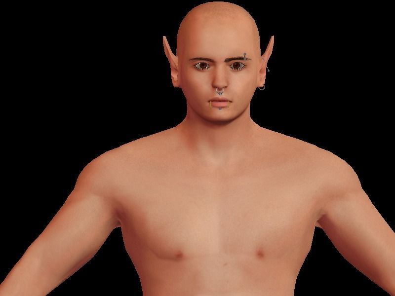 Elves couple-3 Low-poly 3D model_1