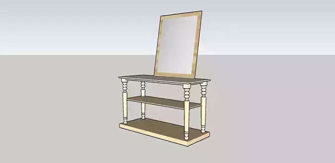  A table with a mirror