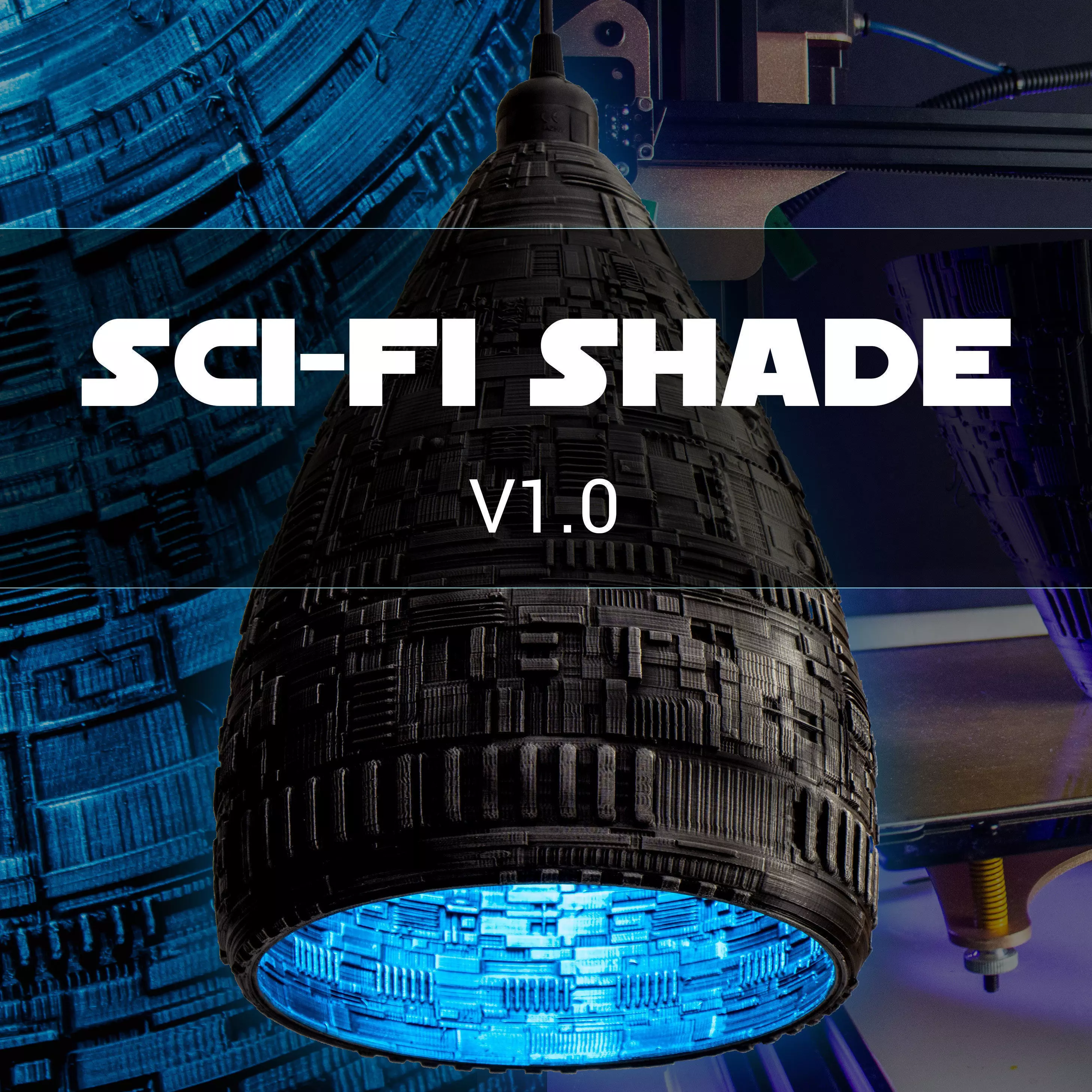 Sci-Fi Lamp Shade 3D print model_0