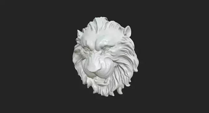 Lion Face 3D Model